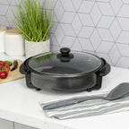 Multi-Function Electric Cooker (Size 30x30x9 cm) - Black