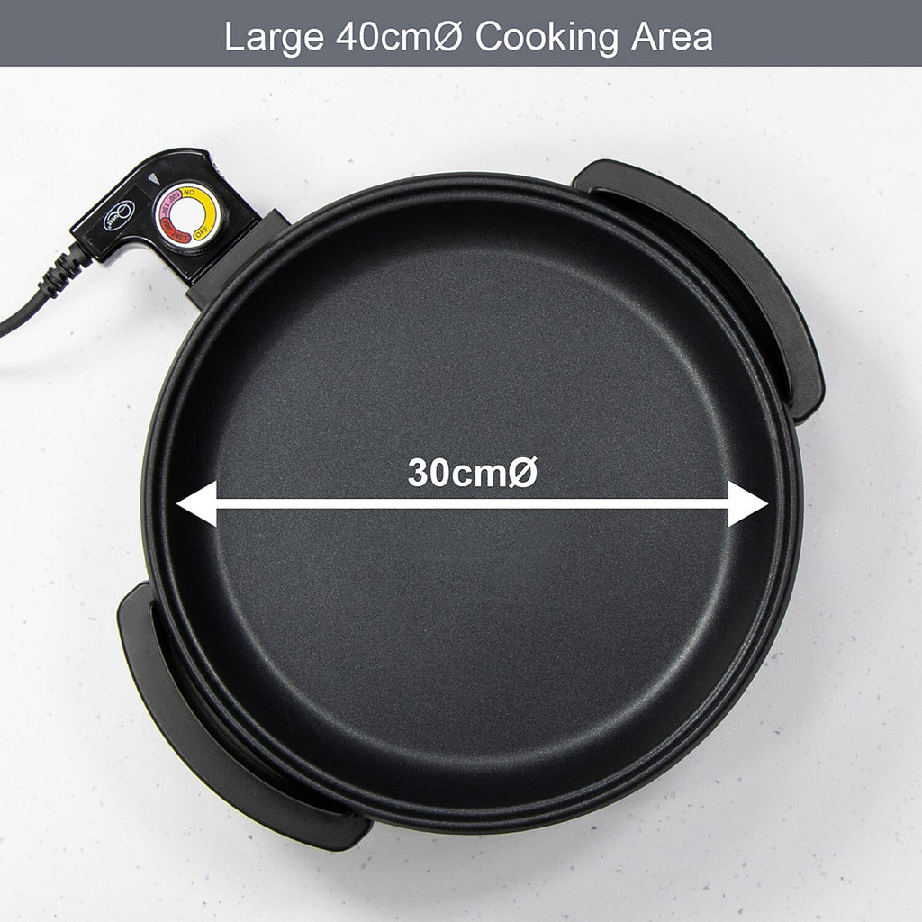 Multi-Function Electric Cooker (Size 30x30x9 cm) - Black