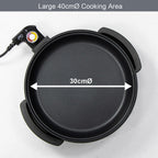 Multi-Function Electric Cooker (Size 30x30x9 cm) - Black
