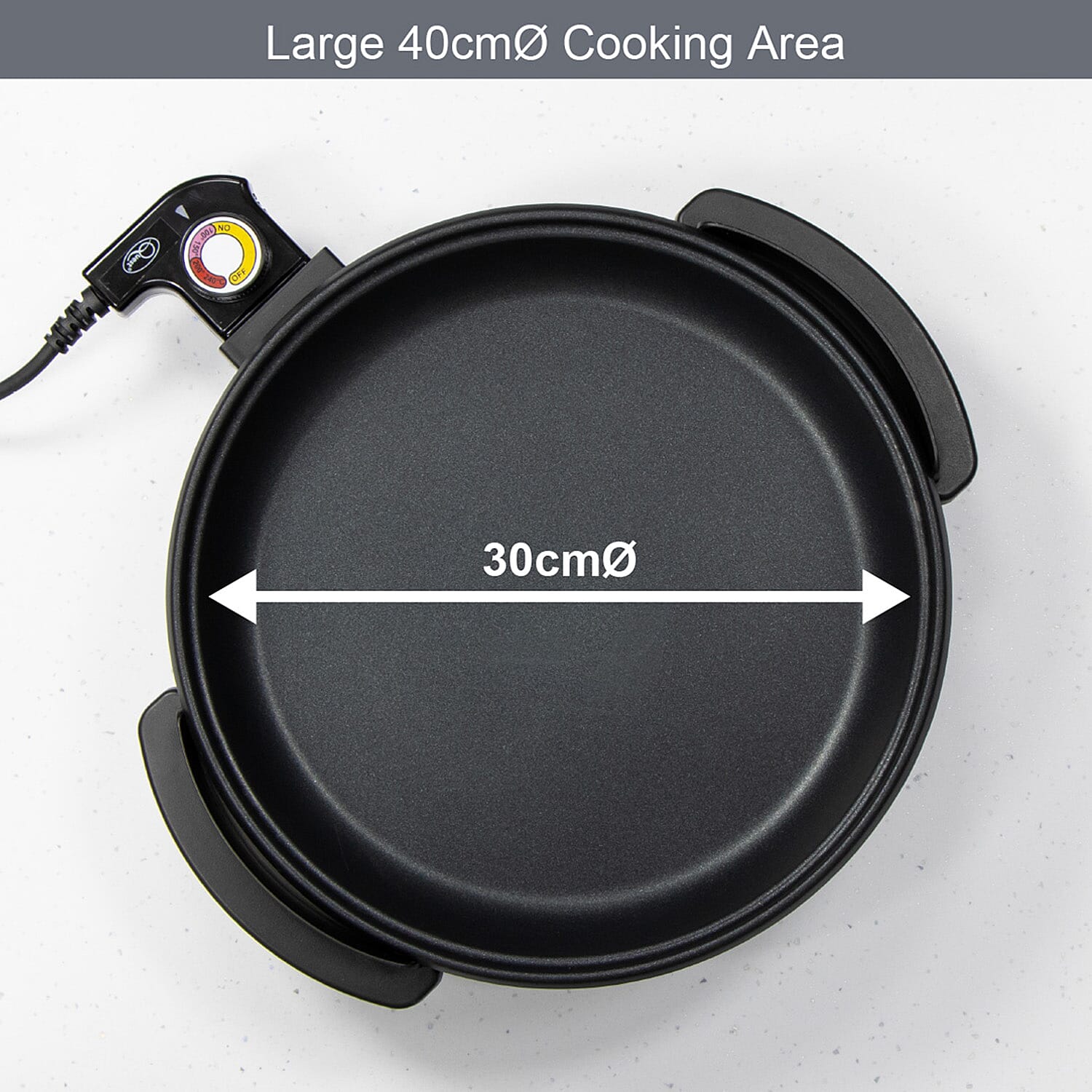 Multi-Function Electric Cooker (Size 30x30x9 cm) - Black