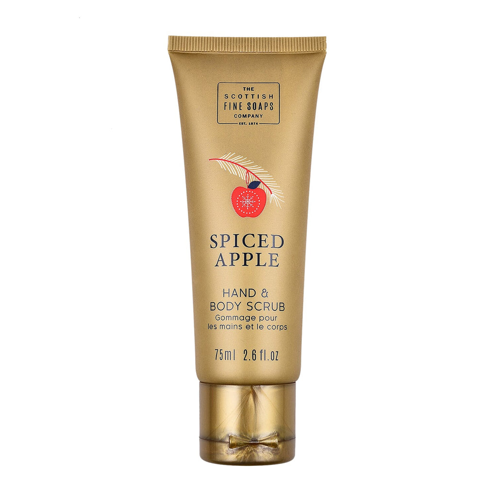 Scottish Fine Soaps - Spiced Apple Luxurious Gift Set 3x75ml Tubes, 1x40g Soap, Drum