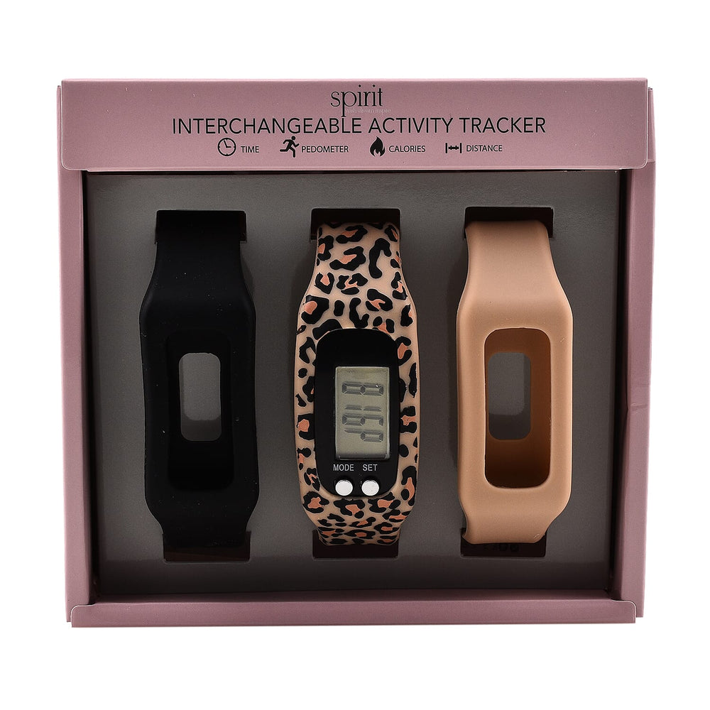 Spirit Activity Tracker Watch with 3 Interchangeable Straps - Black