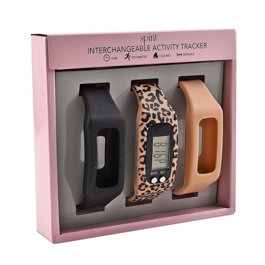 Spirit Activity Tracker Watch with 3 Interchangeable Straps - Black