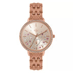 Deal of Year-Spirit Quartz Movt. Analogue Classic Silver Dial Rose Case Ladies Watch with Rose Metal Strap