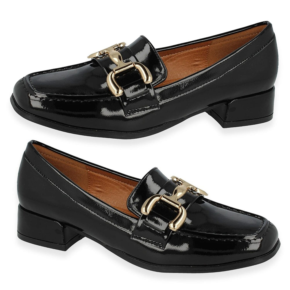 Spot On Ladies Shoe (Size - 8) - Black Pu