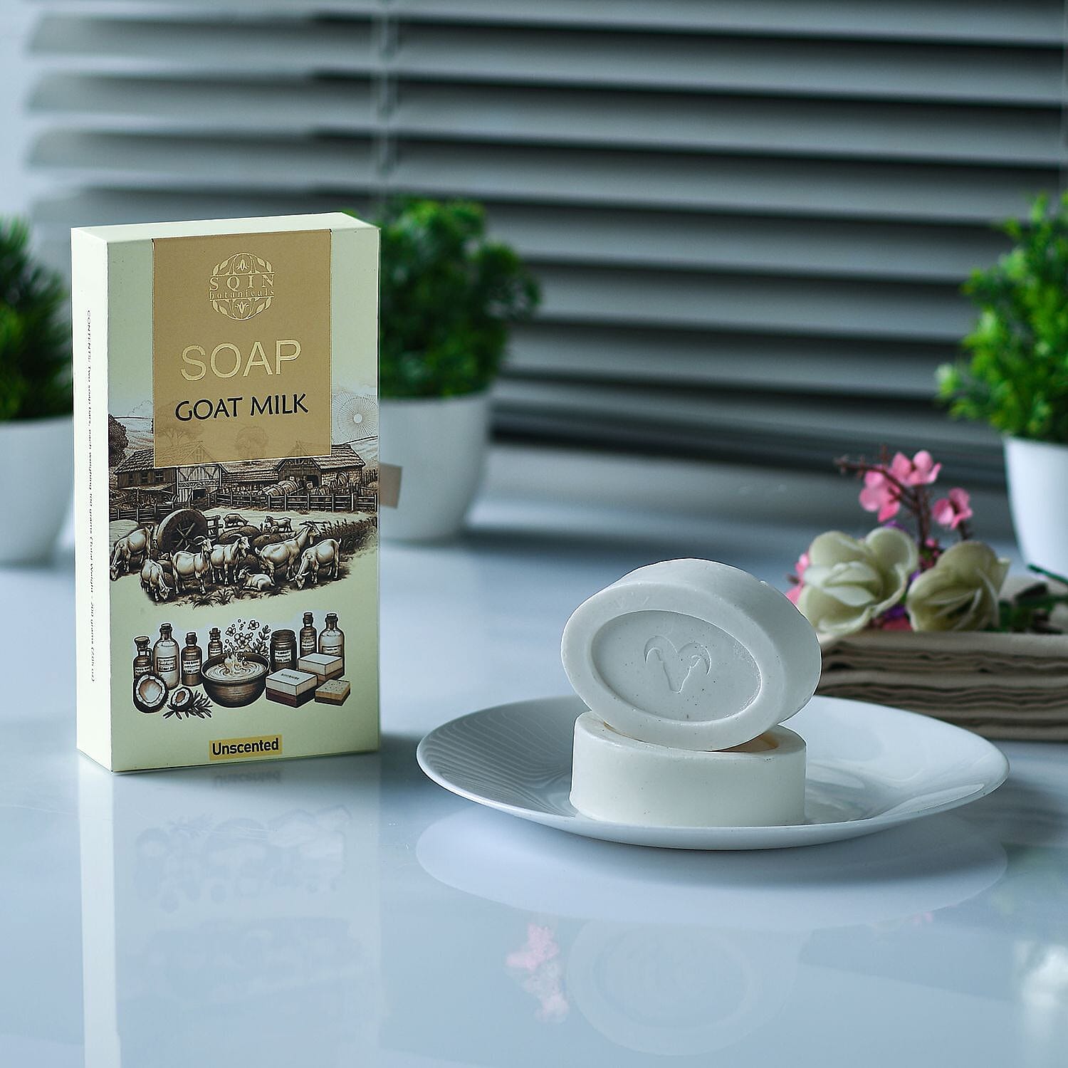 Pack of 2 Sqin Botanicals Goat Milk Bar Soap