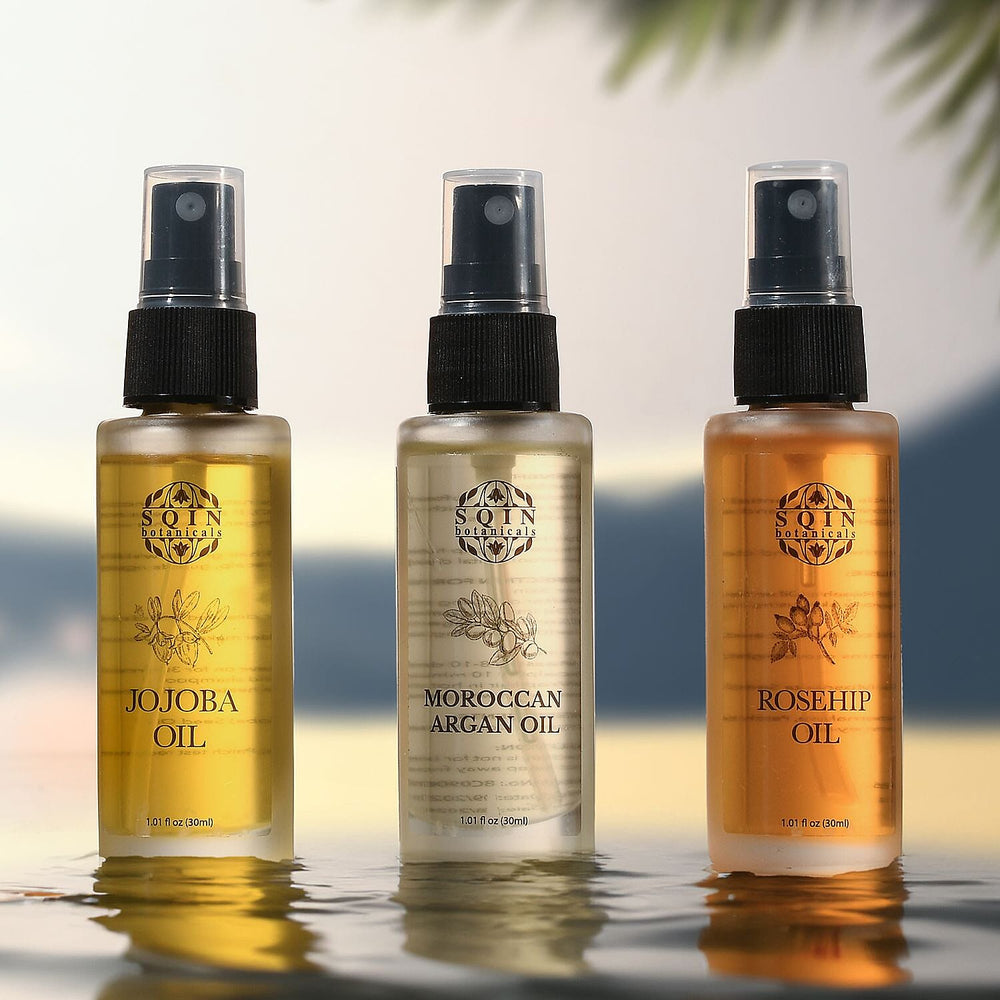 MONDAY MEGA DEAL - Sqin Botanicals Set of 3 Oils - Moringa Oil,  Argan Oil & Rosehip Oil (30ml each)