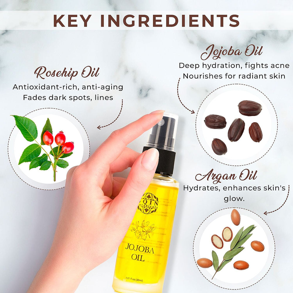 MONDAY MEGA DEAL - Sqin Botanicals Set of 3 Oils - Moringa Oil,  Argan Oil & Rosehip Oil (30ml each)