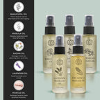 MEGA VALUE DEAL - Set of 5 Oils -1 Muscle Oil, 1 Lavender oil,  1 Marula oil, 1 Argan oil & 1 Bakuchiol Oil (30ml each) Spray Bottles
