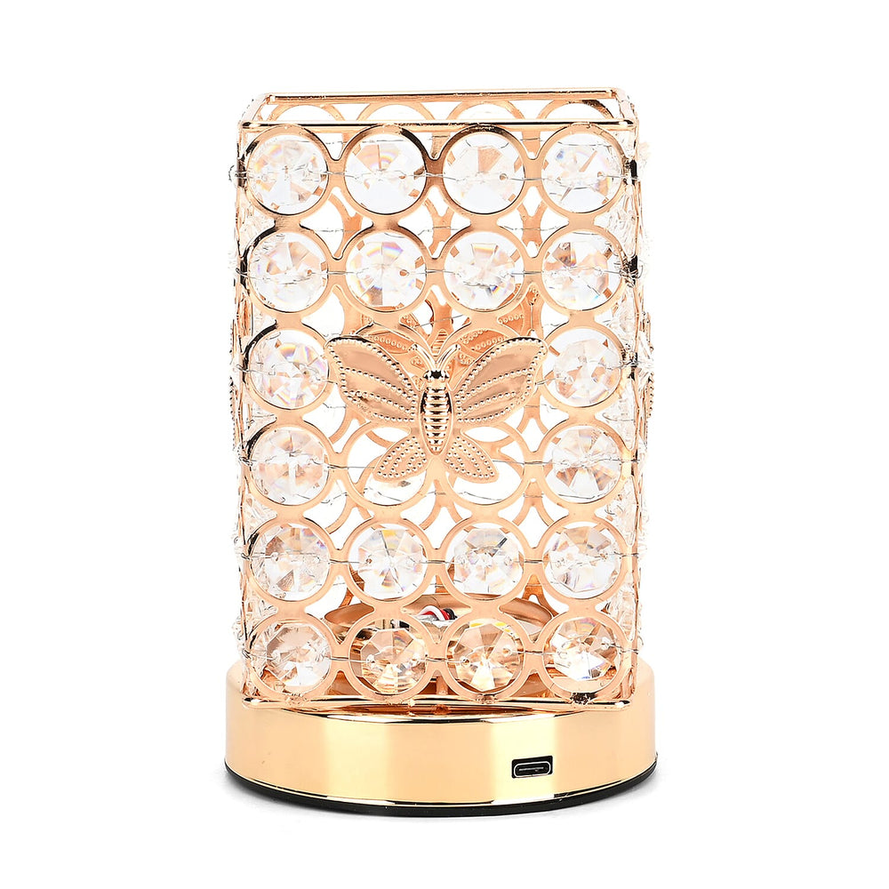 Crystal Table Lamp - Rechargable - 3 Light Modes -  Touch Control LED Table Lamp
