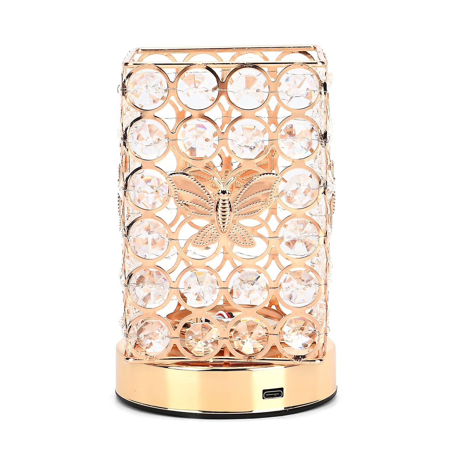 Crystal Table Lamp - Rechargable - 3 Light Modes -  Touch Control LED Table Lamp