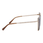 Designer - Crystal Studded Square Sunglasses with Brown Lenses and  Encrusted Temples
