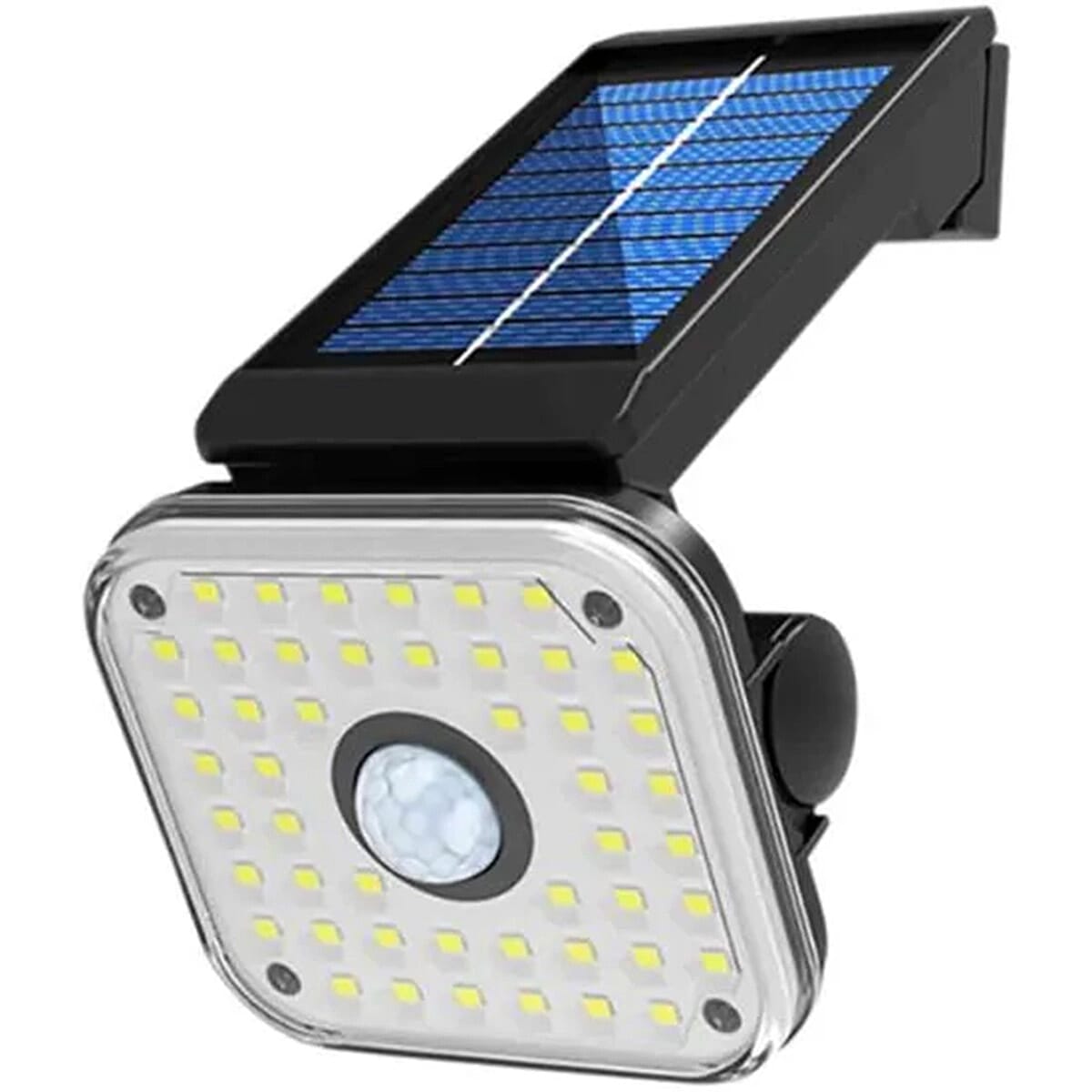 St Helens 48 LED Solar Powered Outdoor Security Light With PIR and Adjustable Bracket