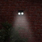 St Helens Twin LED Solar Security Lamp Wall and Floor Mount with Movement Sensor
