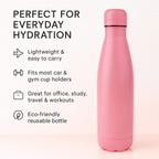 Stay Hydrated with HD Water Bottle (500ml) - Pink
