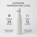 Stay Hydrated with HD Water Bottle (500ml) - White