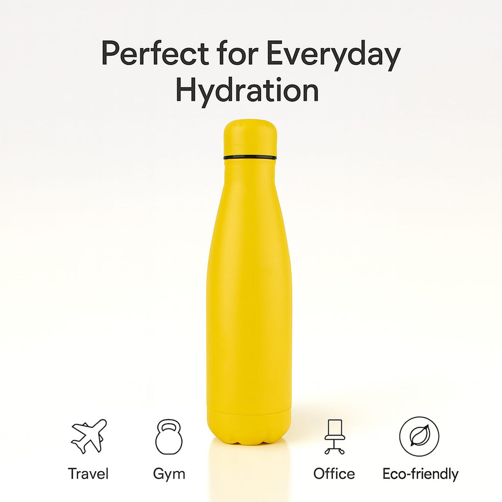 Stay Hydrated with HD Water Bottle (500ml) - Yellow