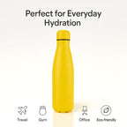 Stay Hydrated with HD Water Bottle (500ml) - Yellow