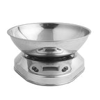 Electronic Kitchen Scales with Stainless Steel Mixing Bowl, Timer and Temperature Sensor, Digital Wet and Dry Food Weighing Scale for Cooking and Baking - 11lb-5kg