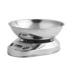 Electronic Kitchen Scales with Stainless Steel Mixing Bowl, Timer and Temperature Sensor, Digital Wet and Dry Food Weighing Scale for Cooking and Baking - 11lb-5kg