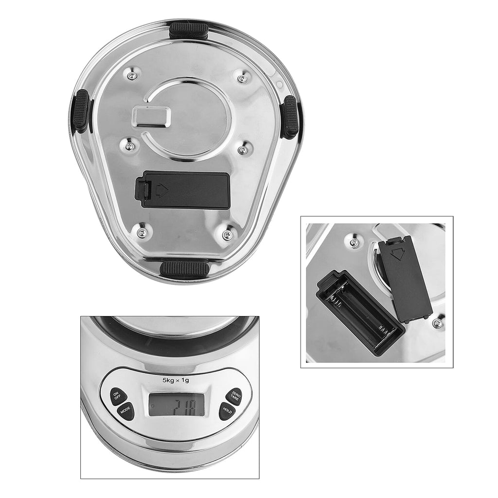 Electronic Kitchen Scales with Stainless Steel Mixing Bowl, Timer and Temperature Sensor, Digital Wet and Dry Food Weighing Scale for Cooking and Baking - 11lb-5kg