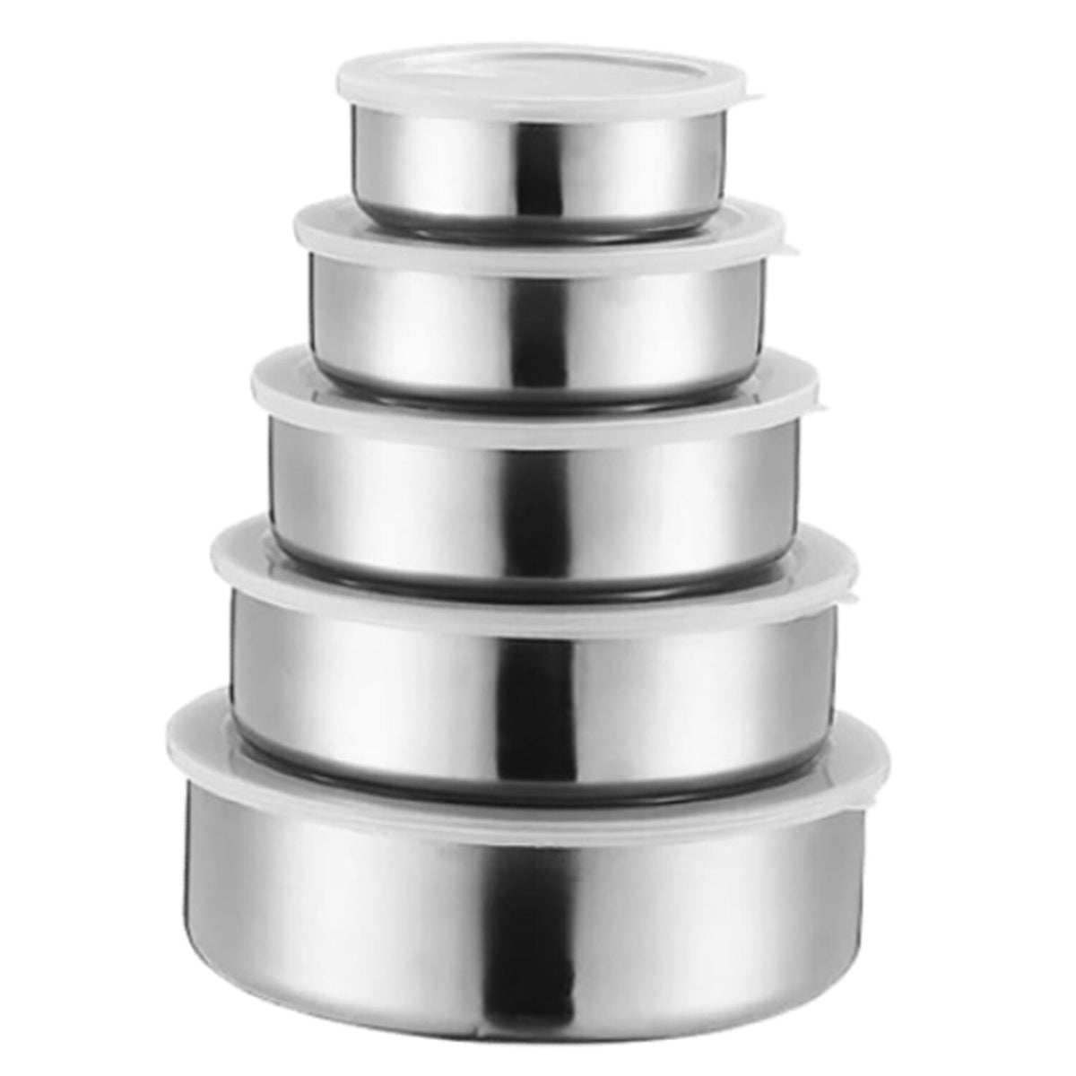 Latham - Hall 5 Piece Stainless Steel Food Storage Container Set with Lid - Not