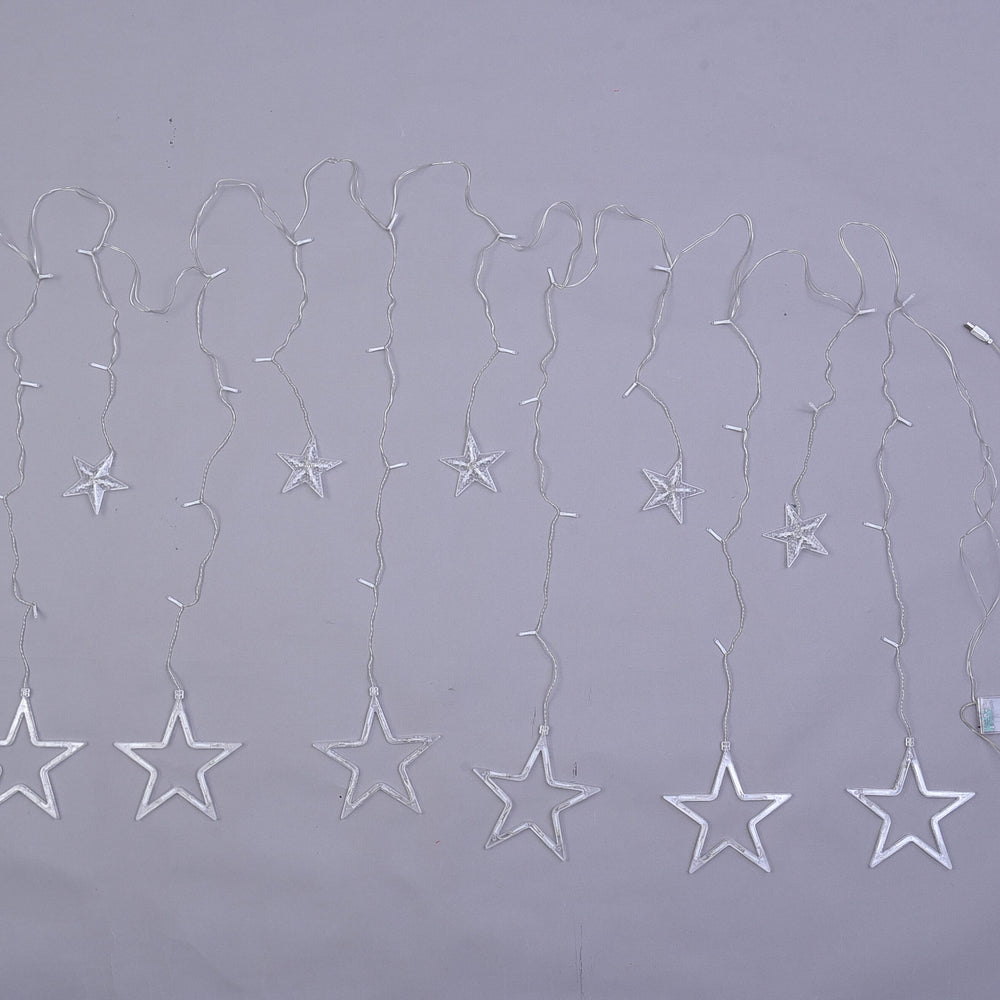 Star Inspired LED Curtain String Light with USB Cable or Battery Compartment (Requires 3AA Batteries not Incld) (Size 350x85Cm)