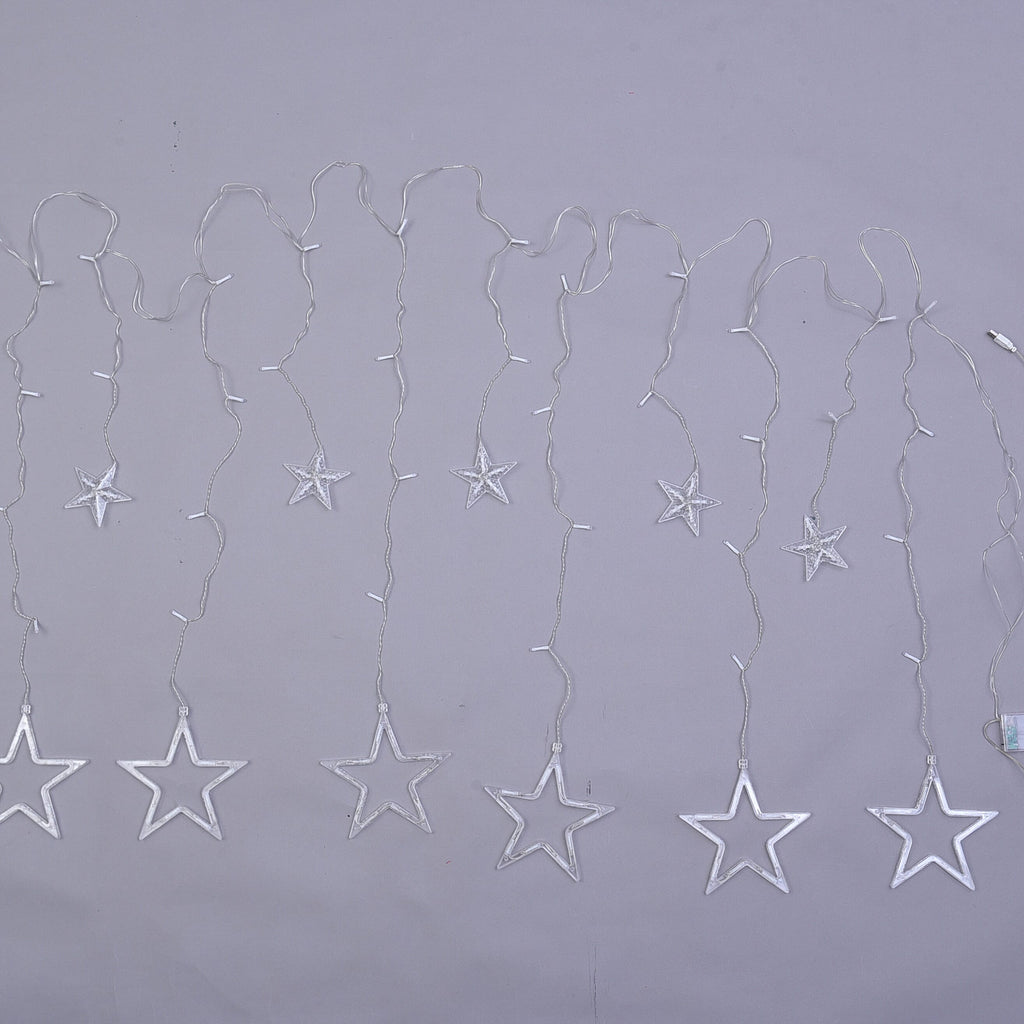 Star Inspired LED Curtain String Light with USB Cable or Battery Compartment (Requires 3AA Batteries not Incld) (Size 350x85Cm)