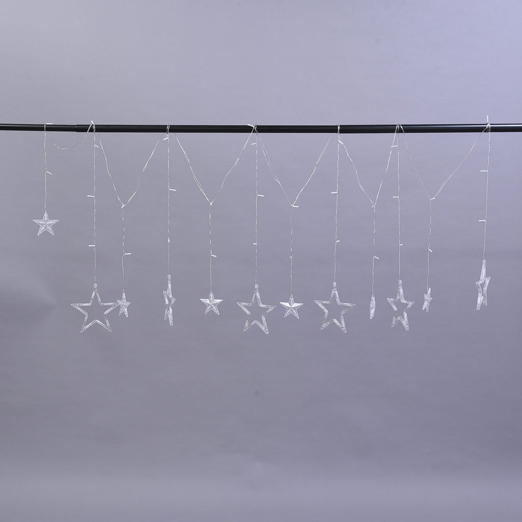 Star Inspired LED Curtain String Light with USB Cable or Battery Compartment (Requires 3AA Batteries not Incld) (Size 350x85Cm)