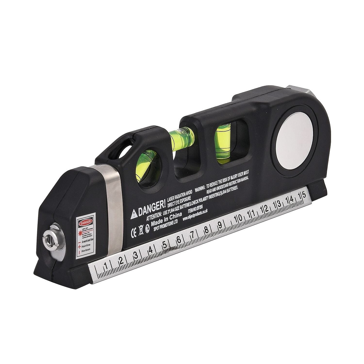 Multipurpose Laser Level Kit (3xLR44 Batteries Required, Inc.) - Black