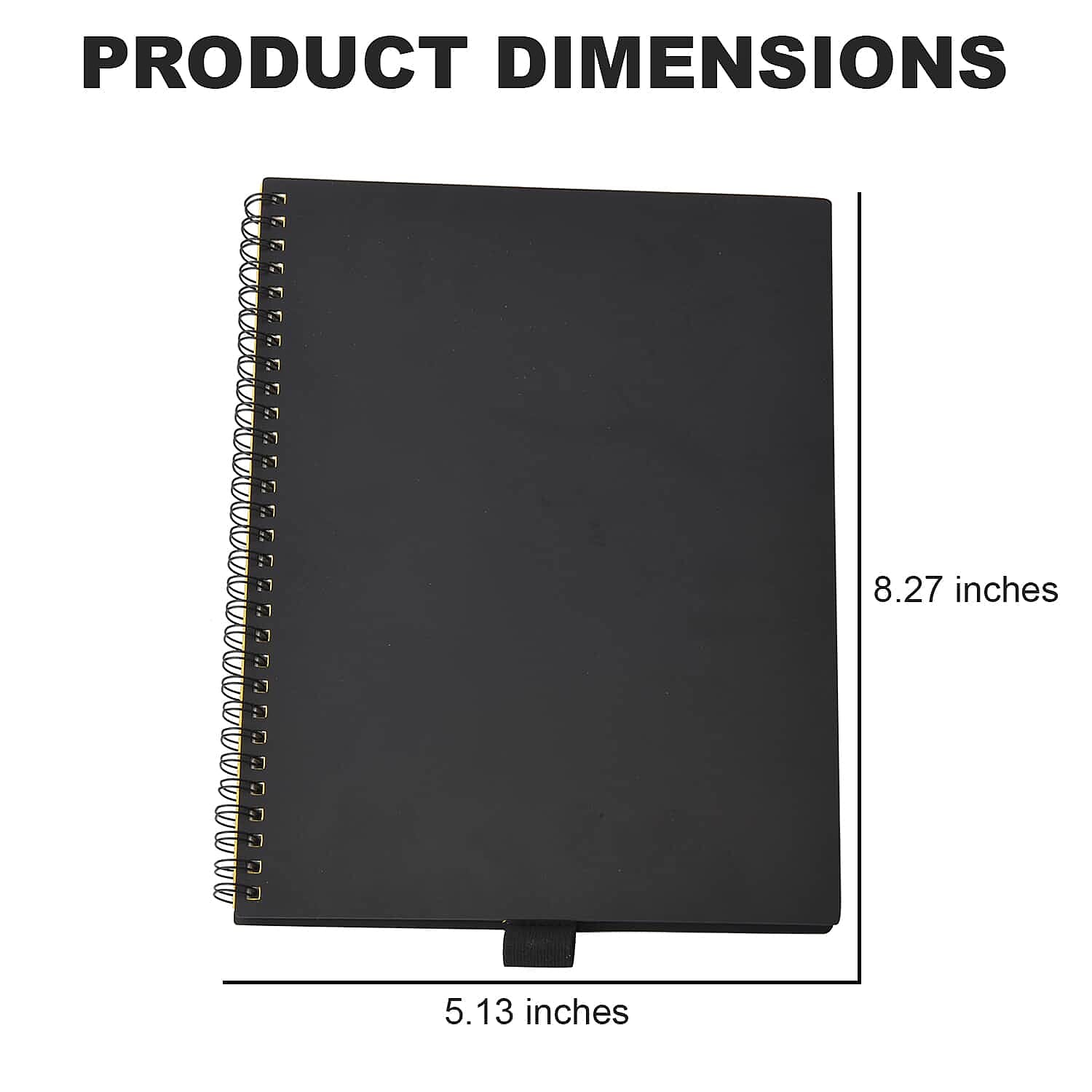 A5 Smart Reusable Forever Notebook (40 Sheets) with Erasable Pen and Wiper- Black