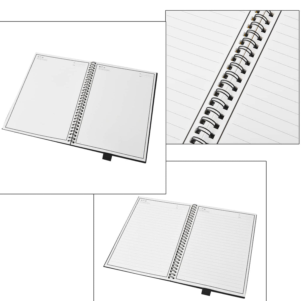 A5 Smart Reusable Forever Notebook (40 Sheets) with Erasable Pen and Wiper- Black