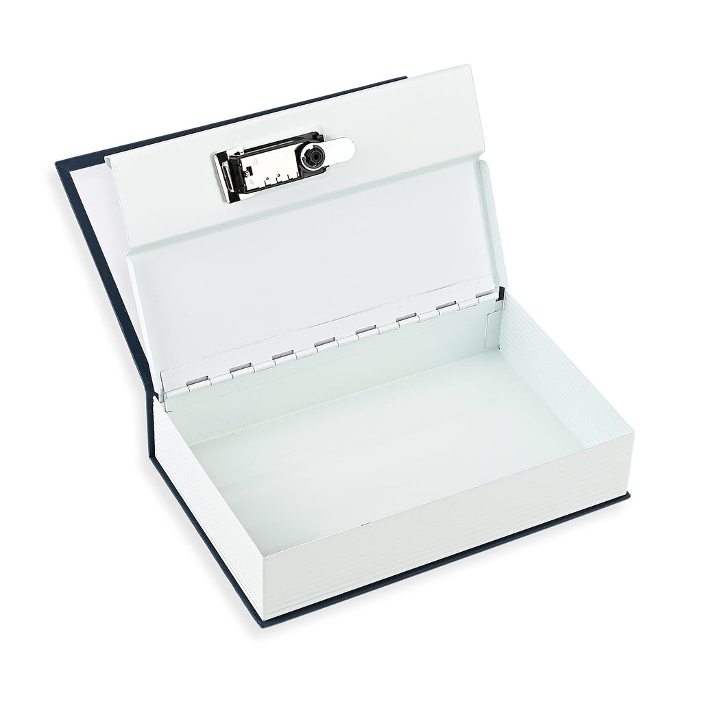 Hidden Dictionary Book Safe - Steel Security Box (235x155x55mm) - Blue - White