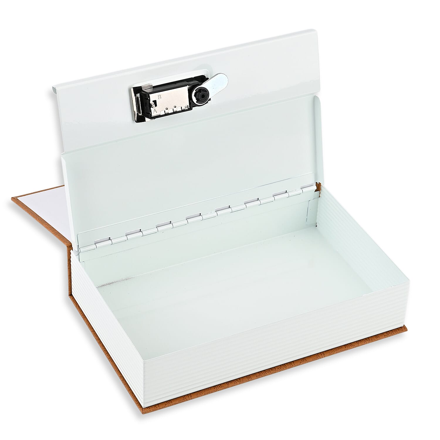 Hidden Dictionary Book Safe - Steel Security Box (235x155x55mm) - Gold - White