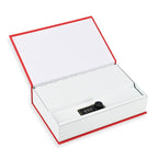 Hidden Dictionary Book Safe - Steel Security Box (235x155x55mm) - Red - White
