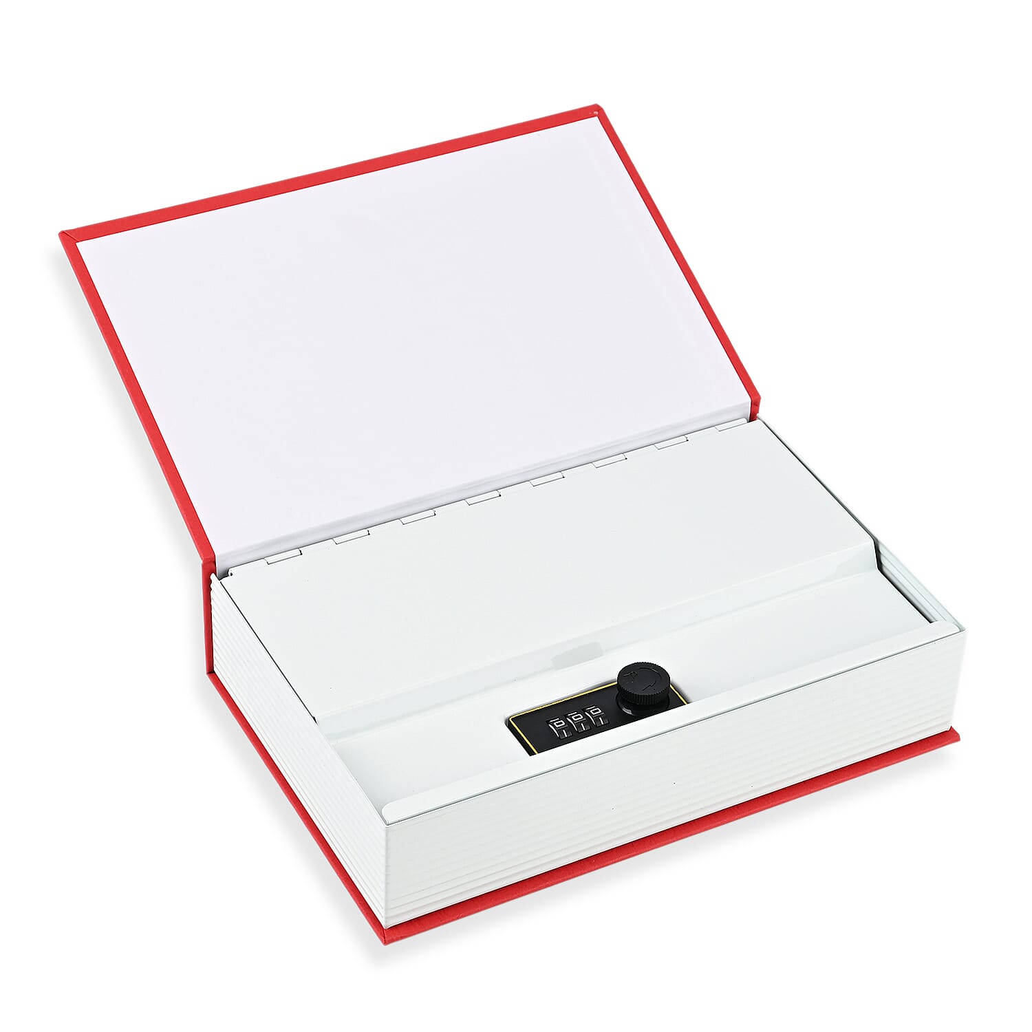 Hidden Dictionary Book Safe - Steel Security Box (235x155x55mm) - Red - White