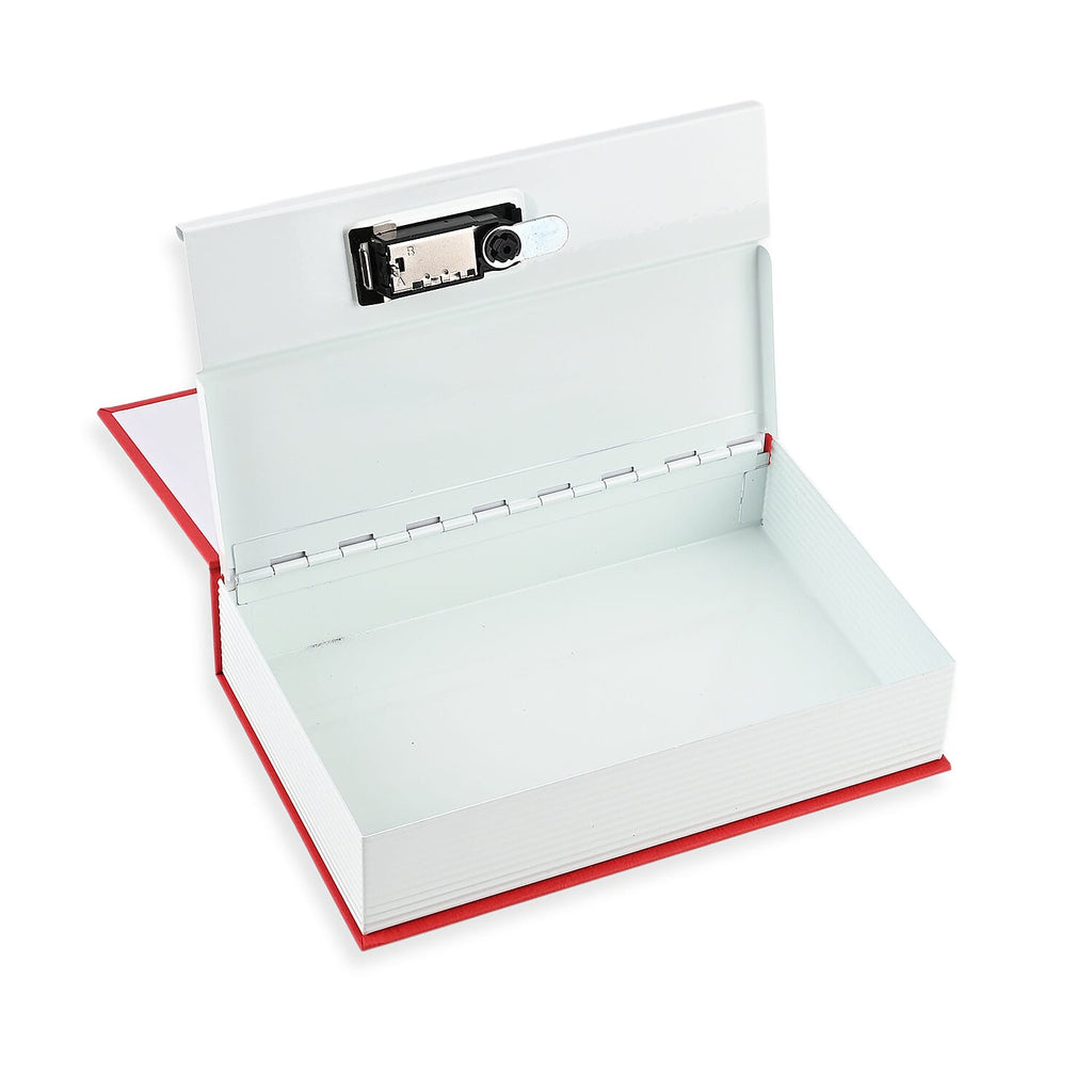 Hidden Dictionary Book Safe - Steel Security Box (235x155x55mm) - Red - White