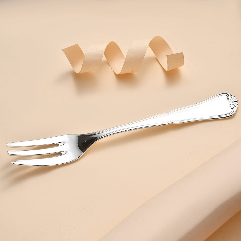 Five Star Close Out-  Hallmarked 925 Sterling Silver Cake Fork (5.5 Inch), Silver Wt. 24.34 Gms