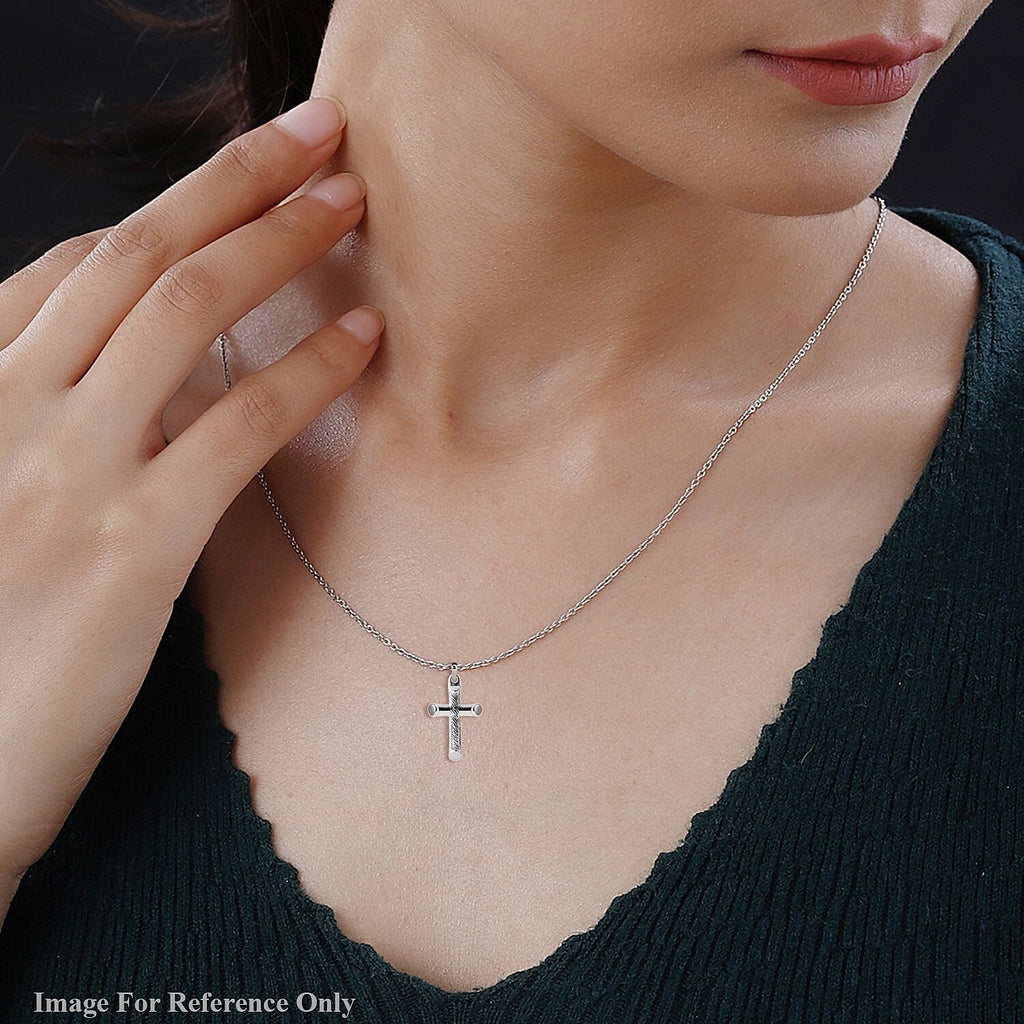 Sterling Silver Cross Pendant with Clasp, Silver Wt. 6.50 Gms.