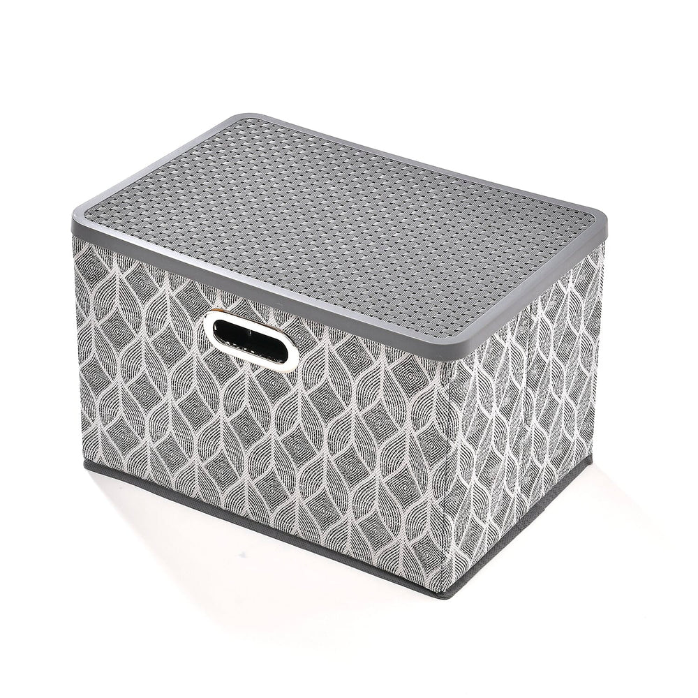 Set of 3 Foldable Storage Boxes (Size 26x17x17 cm) - Grey