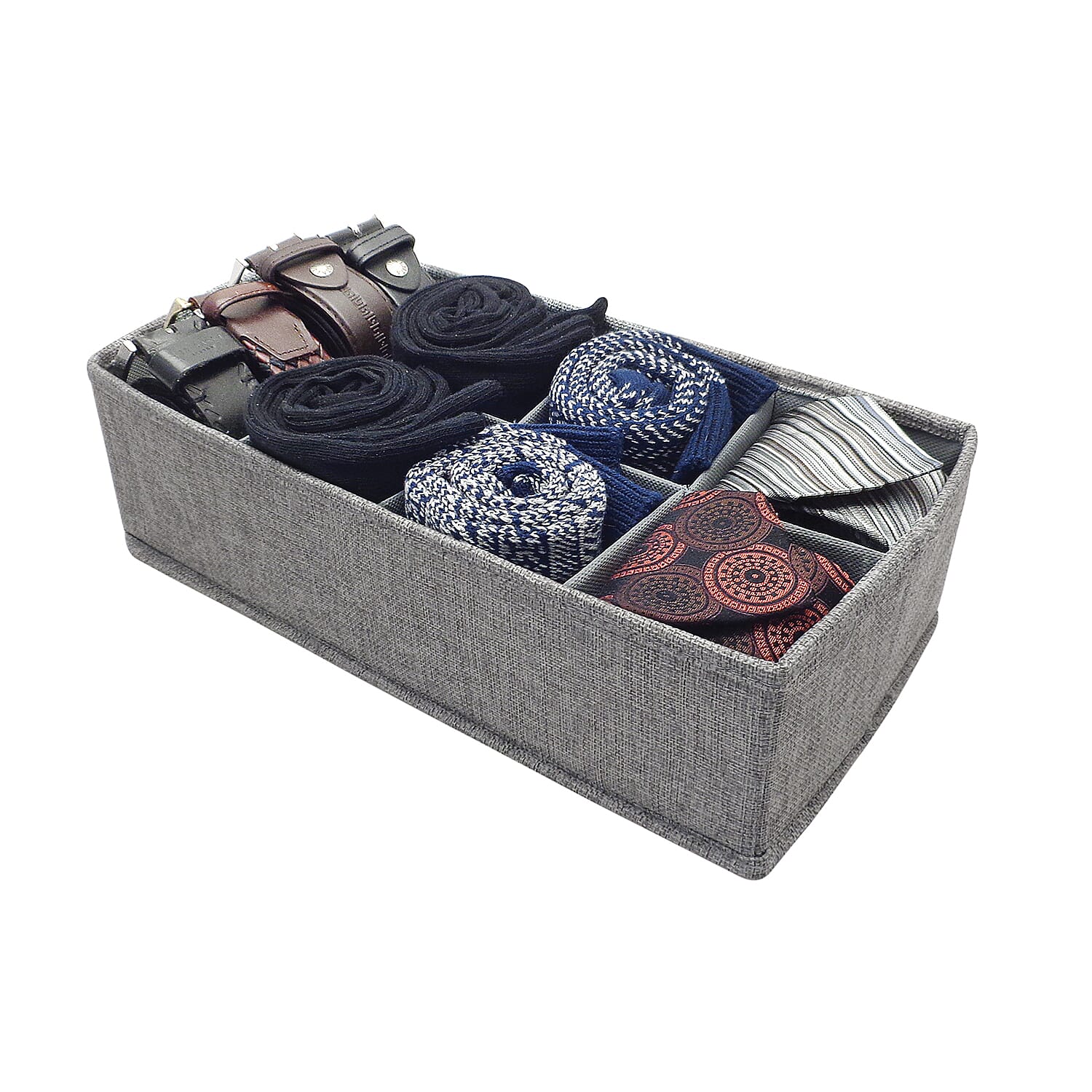 8-Section Draw Divider Set (Size 1x1x1 cm) - Grey