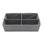 4-Section Draw Divider Set (Size 36x18x10 Cm) - Grey