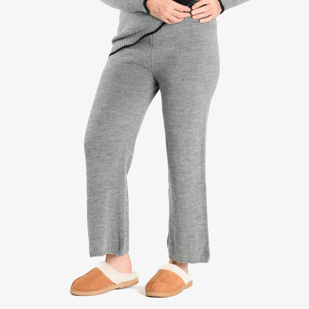 Straight Fit Knitted Trouser (Size 10 to 20) - Grey