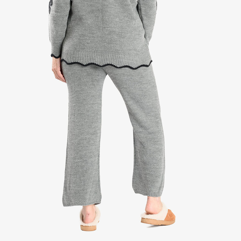 Straight Fit Knitted Trouser (Size 10 to 20) - Grey