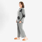 Straight Fit Knitted Trouser (Size 10 to 20) - Grey
