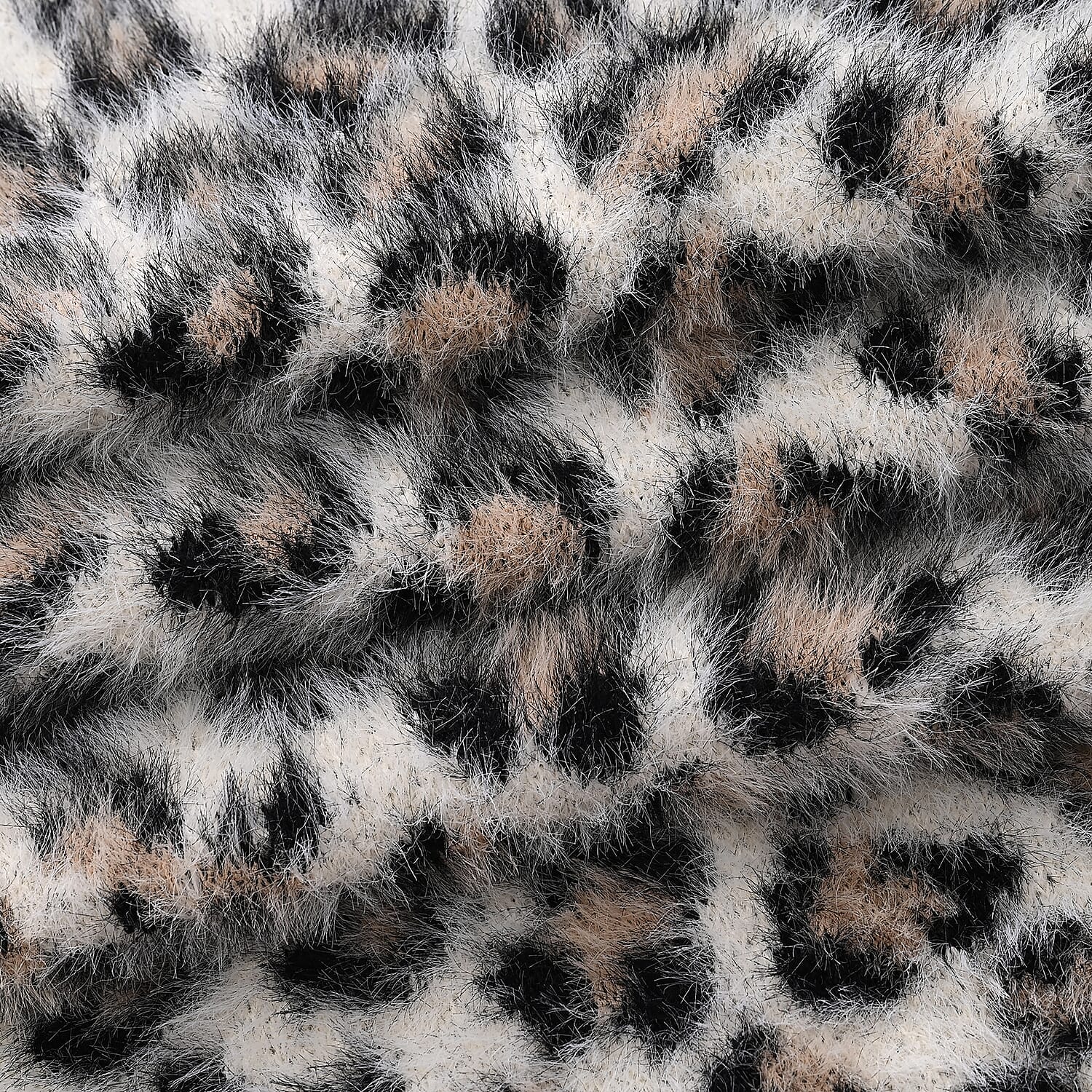 Designer Inspired -Styled By 2 Piece Leopard Print Scarf and Hat (One Size) - White