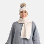 Styled By Two Piece Set Hat and Scarf - Beige