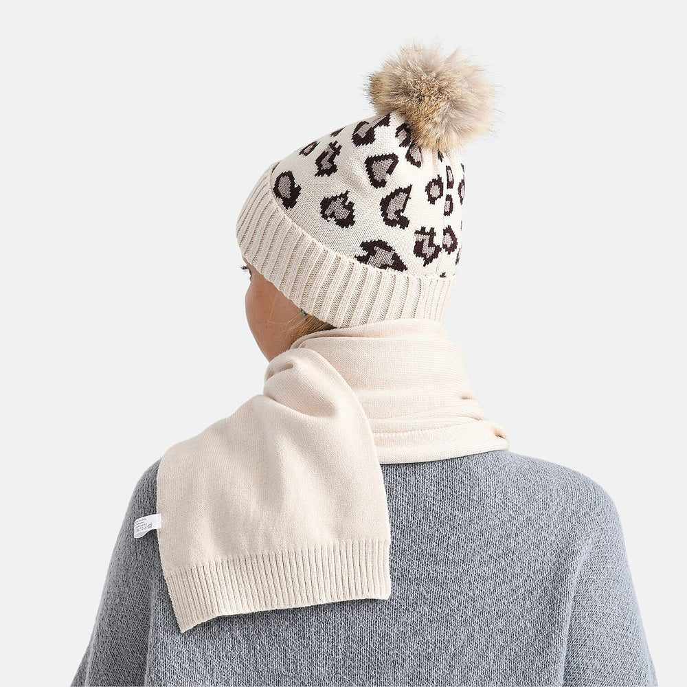 Styled By Two Piece Set Hat and Scarf - Beige
