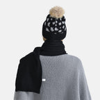 Styled By Two Piece Set Hat and Scarf - Black