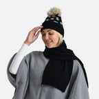 Styled By Two Piece Set Hat and Scarf - Black